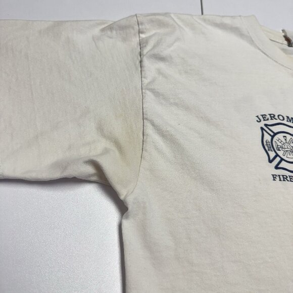Vintage Y2K Jerome Fire Department T Shirt Mens Large White - Picture 5 of 14